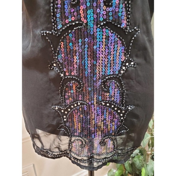 Maurices Women's Black 100% Polyester Round Neck Sleeveless Top Blouse Size 1 - Picture 4 of 12